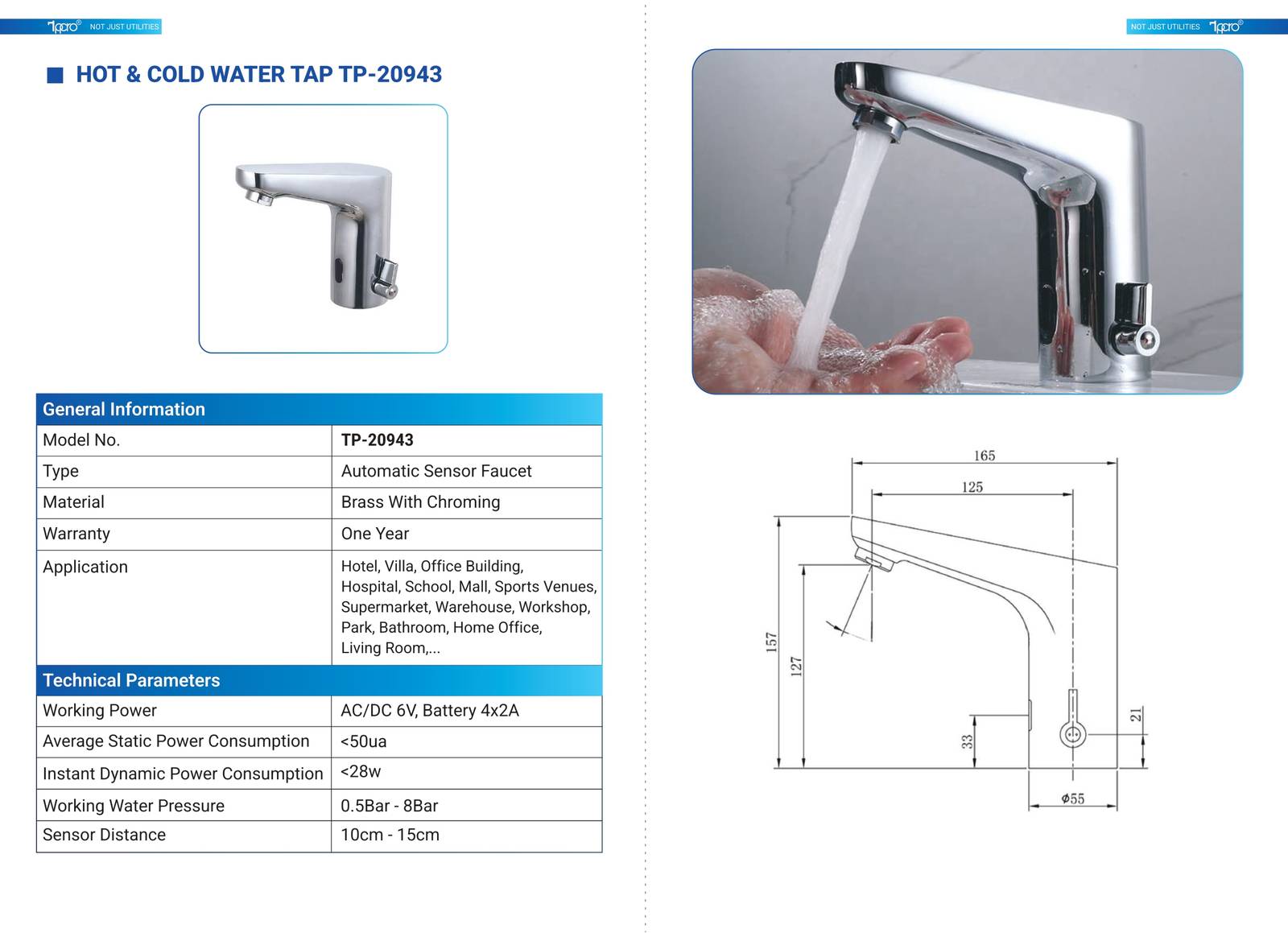 Thiết bị vệ sinh cảm ứng TPPRO Catalogue và Bảng giá mới nhất  /Page 21